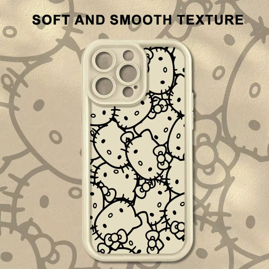 Hello Kitty BLACK AND WHITE Handyhüllen für IPhone Design  | KittyDream