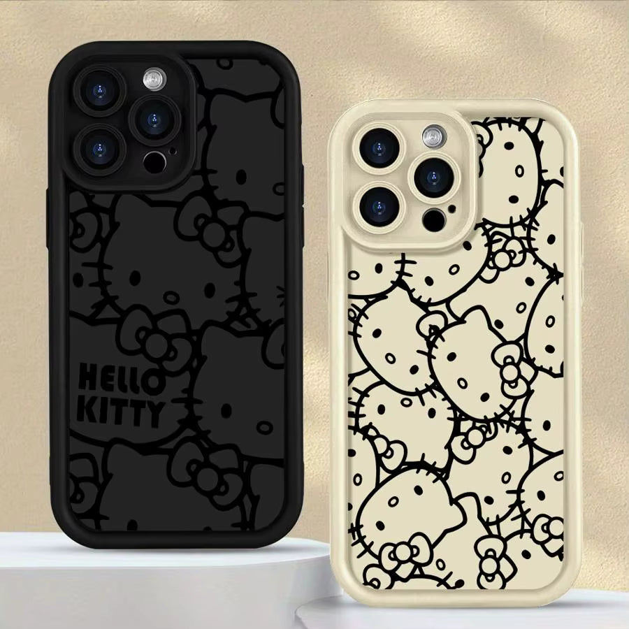 Hello Kitty BLACK AND WHITE Handyhüllen für IPhone Design  | KittyDream